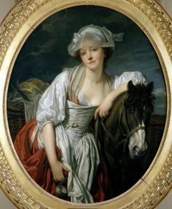 Mjölkpigan Målning av Jean Baptiste Greuze (1725-1805) 1700-talets sön. 1,06x0,86 m Paris, Louvren. av Jean Baptiste Greuze