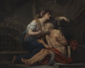 Simon och Pero, romersk välgörenhet, ca 1767 (olja på duk) av Jean Baptiste Greuze