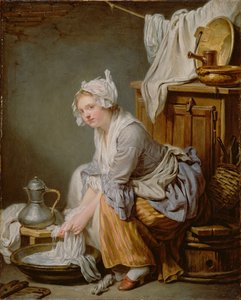 Tvätterskan La Blanchisseuse, 1761 av Jean Baptiste Greuze