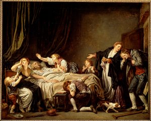 Sonen straffad (olja på duk av Jean Baptiste Greuze