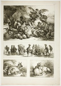 Plåt 33 av 38 från Oeuvres de J. B. Huet av Jean Baptiste Huet