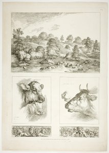 Tallrik fyra av 38 från Oeuvres de J. B. Huet av Jean Baptiste Huet