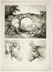 Tallrik fjorton av 38 från Oeuvres de J. B. Huet av Jean Baptiste Huet