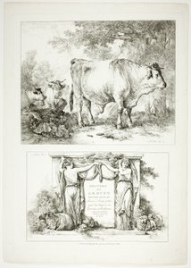 Tallrik en av 38 från Oeuvres de J. B. Huet av Jean Baptiste Huet