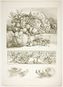 Platta tre av 38 från Oeuvres de J. B. Huet av Jean Baptiste Huet