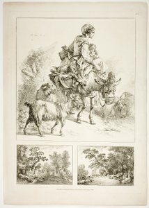Tallrik två av 38 från Oeuvres de J. B. Huet av Jean Baptiste Huet