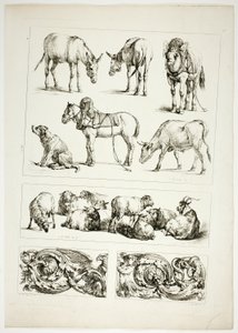 Tallrik femton av 38 från Oeuvres de J. B. Huet av Jean Baptiste Huet
