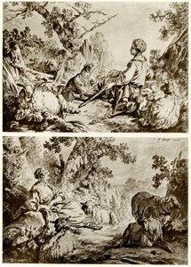 Herde och herdinna av Jean Baptiste Huet