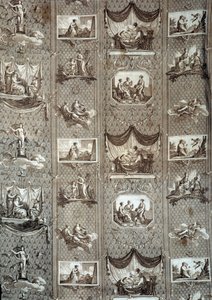 Gobeläng som representerar psyke och cupid. Från en teckning av Jean-Baptiste Huet (1745-1811) av Jean Baptiste Huet