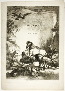 Titelsida från Oeuvres de J. B. Huet av Jean Baptiste Huet