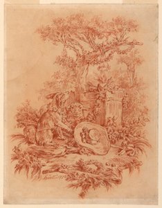 Teckning, Pastorale, 1772 av Jean Baptiste Huet
