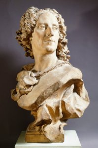 Noel Nicolas Coypel, av Jean Baptiste Lemoyne (1704-1778), terrakottabyst