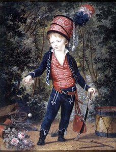 Napoleon Francois Joseph Charles Bonaparte, hertig av Reichstadt (1811-32), son till kejsar Napoleon I, ca 1814 (wc på elfenben) av Jean Baptiste Isabey