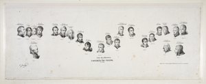 Namn på ministrarna för Wienkongressen, 1815, pub. 1815