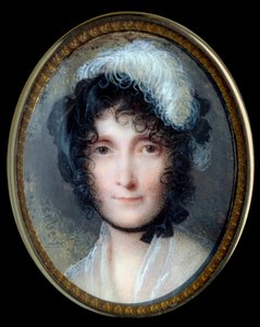 Porträtt av Laetitia Bonaparte (Letizia Maria Ramolino) (1750-1836), mor till Napoleon Bonaparte Miniatyrmålning på elfenben av Jean Baptiste Isabey (1767-1855) 1800-talet sön. 0,37x0,29 m - Porträtt av Laetitia Bonaparte (Maria Letizia Ramolino) (1750-