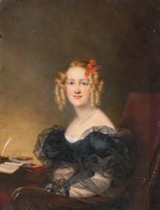 Porträtt av en kvinna av Jean Baptiste Isabey