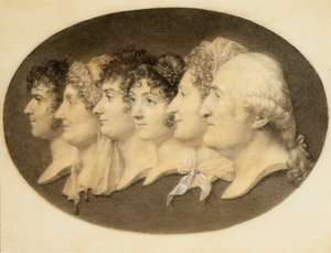 Profil Porträtt av Augustin och hans familj