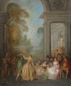 Dansare i en paviljong, 1720-talet av Jean Baptiste Joseph Pater