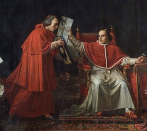 Underskrift av konkordatet mellan Frankrike och den heliga belägringen (Saint Siege), av påven Pius VII (1742 - 1823), 15 augusti