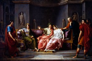 Vergilius läser sjätte kanto av Aeneid