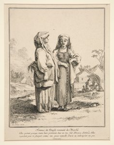 Femmes du Peuple Revenant du March? (Kvinnor av folket som återvänder från marknaden) av Jean Baptiste Le Prince