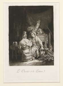 La vertu au cabaret (The Virtue in the Cabaret) och Le charretier et la laitiere (The Carter and the Dairywoman) av Jean Baptiste Le Prince
