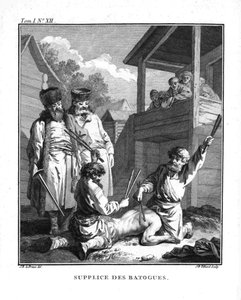 Bestraffning med batogs. Från resa till Sibirien, 1766