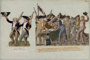 Avgången av de frivilliga för de revolutionära arméerna, ca. 1793. av Jean Baptiste Lesueur