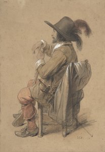 Sittande kavaljer, mitten av 1800-talet.