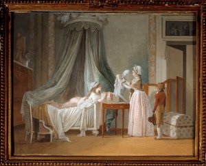 Den nya akvarellhatten av Jean Baptiste Mallet (1759-1835) 1700-talets Paris, dekorativ konst