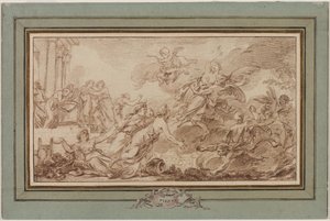 Boreas bortförande av Oreithia av Jean Baptiste Marie Pierre