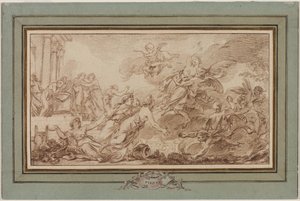 Boreas kidnappar Oreithyia, ca. 1755-1760.