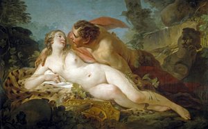 Jupiter och Antiope av Pierre, Jean-Baptiste Marie (1714-1789)