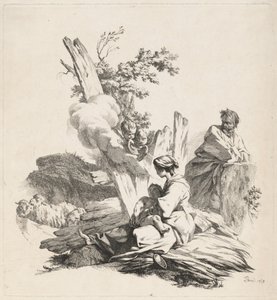 Vila på flykten till Egypten av Jean Baptiste Marie Pierre