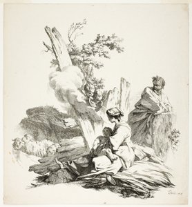 Flykten till Egypten av Jean Baptiste Marie Pierre