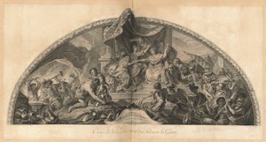 Allians av Tyskland och Spanien med Holland 1672 Gallerihängare bredvid Krigssalongen (Alliansen Tyskland och Spanien med Holland 1672, Galleriets centrum bredvid Krigssalongen) [pl. 31]