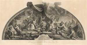 Holland accepterar fred och frigör sig från Tyskland och Spanien 1678, Galleriets centrum bredvid Salon de la Paix (Holland accepterar fred och frigör sig från Tyskland och Spanien 1678, Galleriets centrum bredvid Salon of Peace) [pl. 33