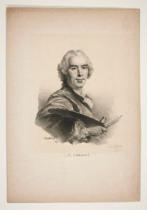 Porträtt av Joseph Vernet av Jean Baptiste Mauzaisse