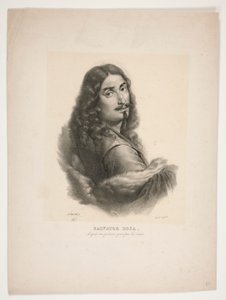 Porträtt av Salvator Rosa av Jean Baptiste Mauzaisse