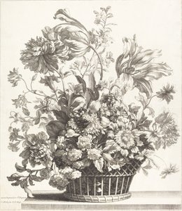 En korg med vårblommor av Jean Baptiste Monnoyer