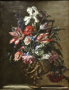 Blommor i en vas. av Jean Baptiste Monnoyer