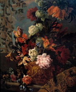 Stilleben av blommor Målning av Jean Baptiste (Jean-Baptiste) Monnoyer (1634-1699) 1600-talets sön. 1,13x1 m Marseille, Musee des Beaux Arts
