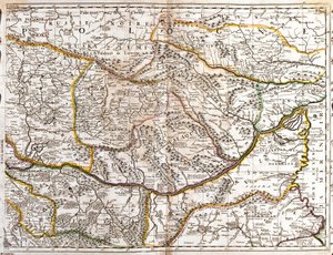 Karta över Moravian Wallachia (Tjeckien) (gravyr av Jean Baptiste Nolin
