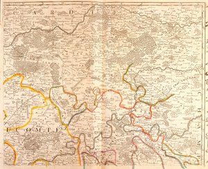 Karta över nordöstra Ile de France av Jean Baptiste Nolin