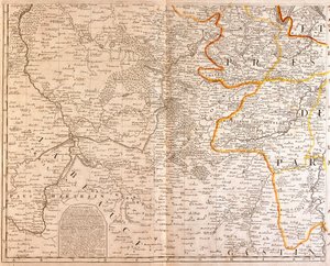 Karta över sydvästra Ile de France av Jean Baptiste Nolin