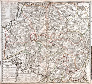 Karta över stiftet Limoges (Frankrike) (Gravering av Jean Baptiste Nolin