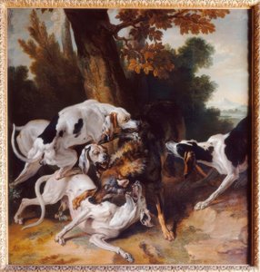 J. – B. Oudry, L’hallali du loup (Wolfsjagd) av Jean Baptiste Oudry