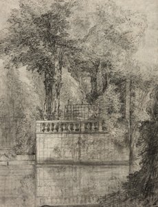 Gallerarbete och reflekterande pool vid Arcueil, 1744-47 av Jean Baptiste Oudry