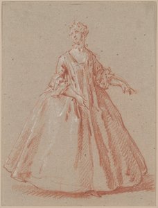 Stående Kvinna av Jean Baptiste Oudry