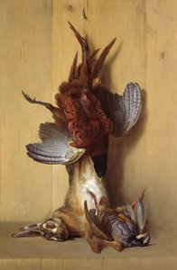 Stilleben med en hare, en fasan och en rapphöna, 1753